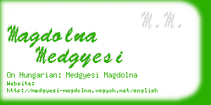 magdolna medgyesi business card